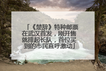 《楚辞》特种邮票在武汉首发，刚开售就排起长队，首位买到的市民直呼激动