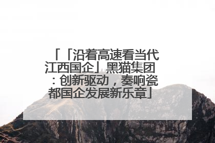 「沿着高速看当代江西国企」黑猫集团：创新驱动，奏响瓷都国企发展新乐章
