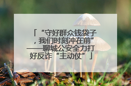“守好群众钱袋子，我们时刻冲在前”——聊城公安全力打好反诈“主动仗”