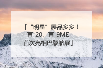 “明星”展品多多！直-20、直-9ME首次亮相巴黎航展