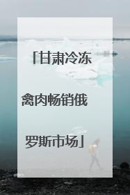 甘肃冷冻禽肉畅销俄罗斯市场