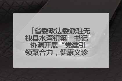 省委政法委派驻无棣县水湾镇第一书记 协调开展“党建引领聚合力，健康义诊惠乡亲”义诊活动