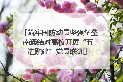 筑牢国防动员坚强堡垒 南通结对高校开展“五进融建”党员联训