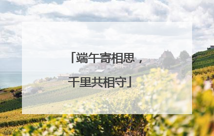 端午寄相思，千里共相守