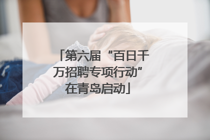 第六届“百日千万招聘专项行动”在青岛启动