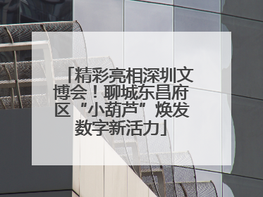 精彩亮相深圳文博会！聊城东昌府区“小葫芦”焕发数字新活力