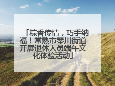 粽香传情，巧手纳福！常熟市琴川街道开展退休人员端午文化体验活动