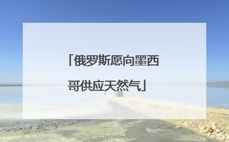 俄罗斯愿向墨西哥供应天然气