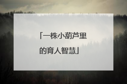 一株小葫芦里的育人智慧