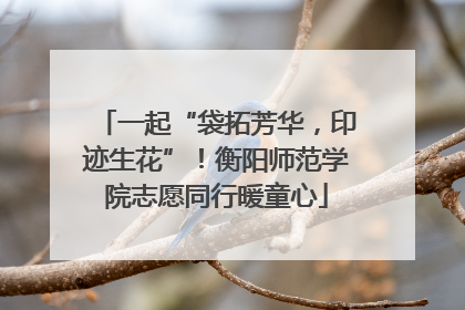 一起“袋拓芳华，印迹生花”！衡阳师范学院志愿同行暖童心