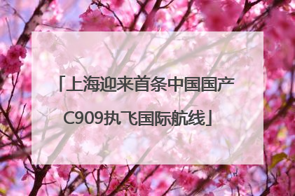上海迎来首条中国国产C909执飞国际航线