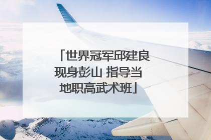 世界冠军邱建良现身彭山 指导当地职高武术班