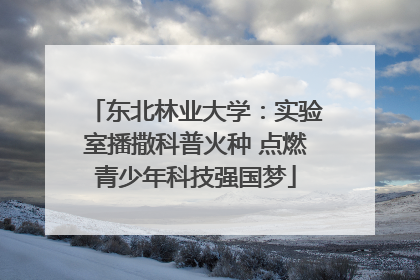 东北林业大学：实验室播撒科普火种 点燃青少年科技强国梦