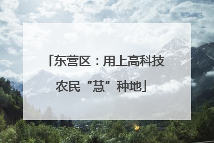 东营区：用上高科技 农民“慧”种地