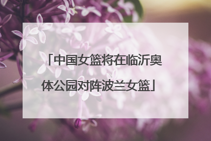 中国女篮将在临沂奥体公园对阵波兰女篮