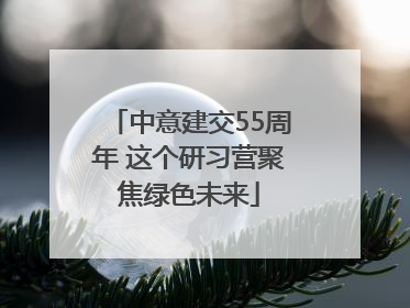中意建交55周年 这个研习营聚焦绿色未来