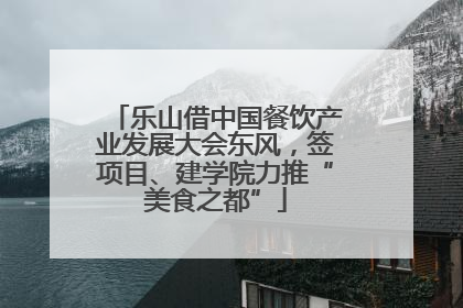 乐山借中国餐饮产业发展大会东风，签项目、建学院力推“美食之都”