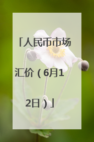 人民币市场汇价（6月12日）