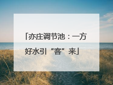 亦庄调节池：一方好水引“客”来