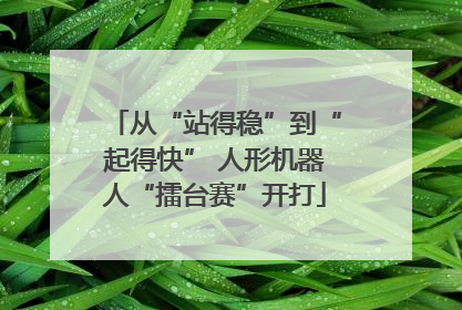 从“站得稳”到“起得快” 人形机器人“擂台赛”开打
