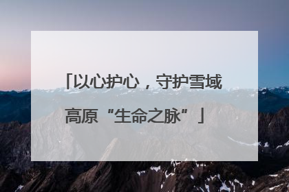 以心护心，守护雪域高原“生命之脉”