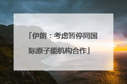 伊朗：考虑暂停同国际原子能机构合作