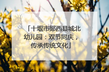 十堰市郧西县城北幼儿园：双节同庆，传承传统文化