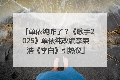单依纯咋了？《歌手2025》单依纯改编李荣浩《李白》引热议