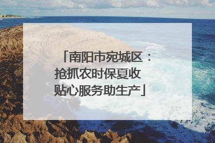 南阳市宛城区：抢抓农时保夏收 贴心服务助生产