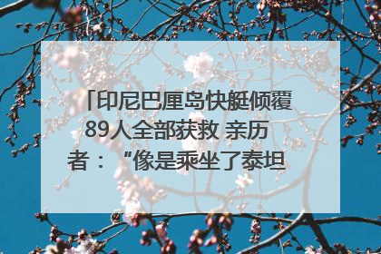 印尼巴厘岛快艇倾覆89人全部获救 亲历者：“像是乘坐了泰坦尼克号”｜封面头条