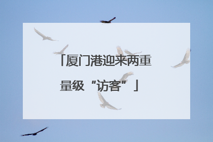 厦门港迎来两重量级“访客”