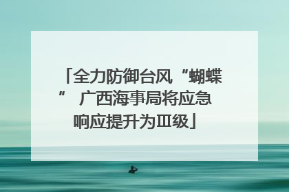 全力防御台风“蝴蝶” 广西海事局将应急响应提升为Ⅲ级