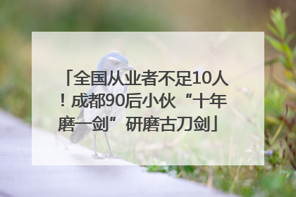 全国从业者不足10人！成都90后小伙“十年磨一剑”研磨古刀剑
