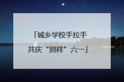 城乡学校手拉手 共庆“别样”六一