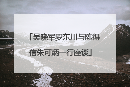 吴晓军罗东川与陈得信朱可炳一行座谈
