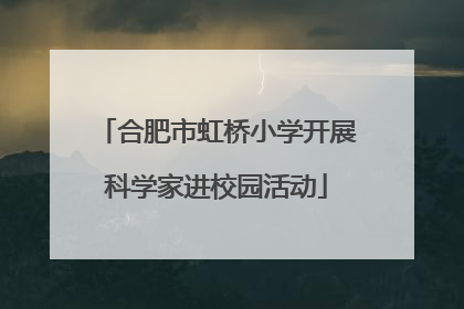 合肥市虹桥小学开展科学家进校园活动