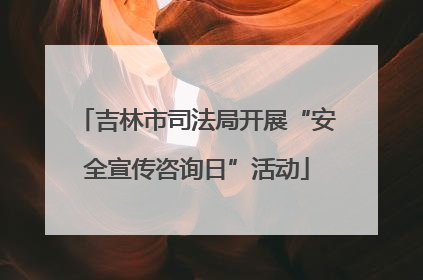 吉林市司法局开展“安全宣传咨询日”活动