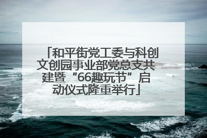 和平街党工委与科创文创园事业部党总支共建暨“66趣玩节”启动仪式隆重举行