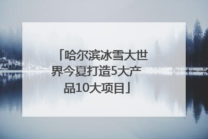 哈尔滨冰雪大世界今夏打造5大产品10大项目