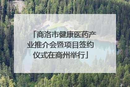 商洛市健康医药产业推介会暨项目签约仪式在商州举行