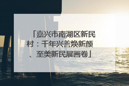 嘉兴市南湖区新民村：千年兴善焕新颜、至美新民展画卷