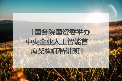 国务院国资委举办中央企业人工智能首席架构师特训班