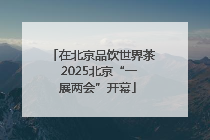 在北京品饮世界茶 2025北京“一展两会”开幕