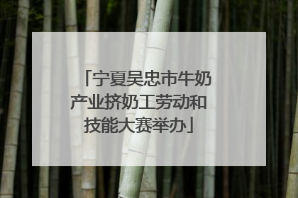 宁夏吴忠市牛奶产业挤奶工劳动和技能大赛举办