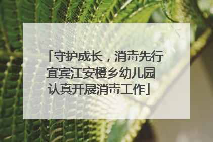守护成长，消毒先行 宜宾江安橙乡幼儿园认真开展消毒工作