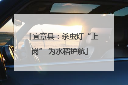宜章县：杀虫灯“上岗” 为水稻护航