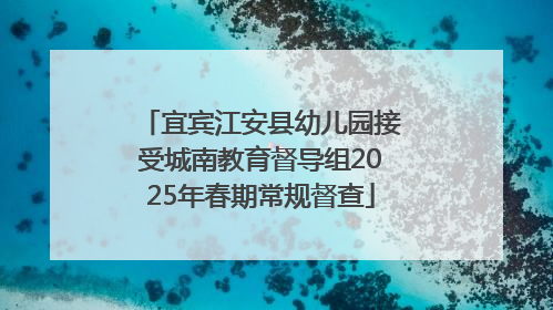 宜宾江安县幼儿园接受城南教育督导组2025年春期常规督查