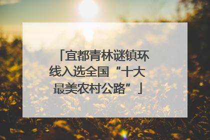 宜都青林谜镇环线入选全国“十大最美农村公路”