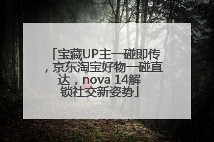 宝藏UP主一碰即传，京东淘宝好物一碰直达，nova 14解锁社交新姿势
