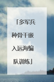多军兵种骨干嵌入远海编队训练
